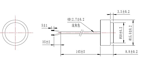 AUDIOWELL Ultrasonic Flow transducer for Water Meter 1MHZ