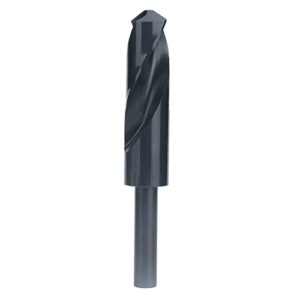 reduced shank drill bits hss twist high accuracy straight 1/2in shank drilling tool 24.5mm / 0.96in black