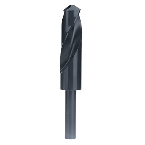 Reduced Shank Drill Bits HSS Twist High Accuracy Straight 1/2in Shank Drilling Tool 24.5mm / 0.96in Black