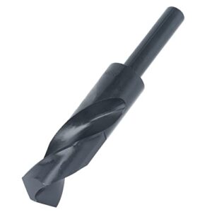 Reduced Shank Drill Bits HSS Twist High Accuracy Straight 1/2in Shank Drilling Tool 24.5mm / 0.96in Black