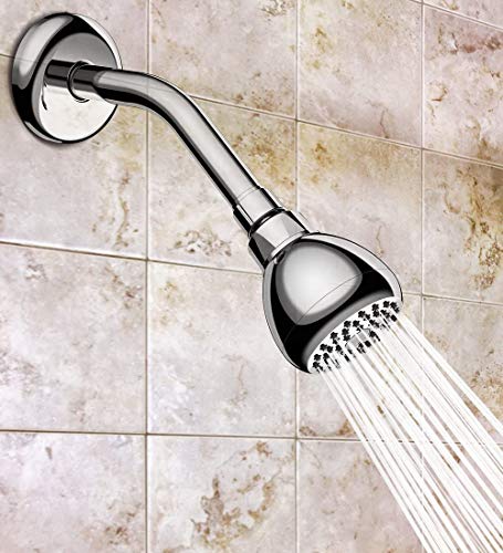 High Pressure Shower Head, 3 Inch Showerhead (Silver)