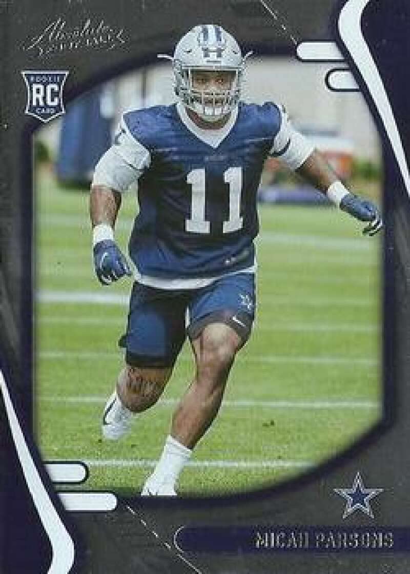 2021 Panini Absolute Retail #158 Micah Parsons RC Rookie Card Dallas Cowboys Official NFL Football Trading Card in Raw (NM or Better) Condition