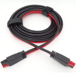 Billion wealth 12 AWG 10Feet 45A Battery Quick Connector Male to Female Extension Cable with 2Pack 4inch Red/Black Battery Quick Adapters Harness Compatible with Portable Power Station