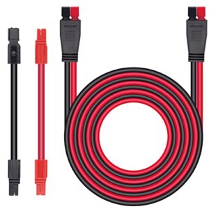 billion wealth 12 awg 10feet 45a battery quick connector male to female extension cable with 2pack 4inch red/black battery quick adapters harness compatible with portable power station