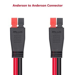 Billion wealth 12 AWG 10Feet 45A Battery Quick Connector Male to Female Extension Cable with 2Pack 4inch Red/Black Battery Quick Adapters Harness Compatible with Portable Power Station