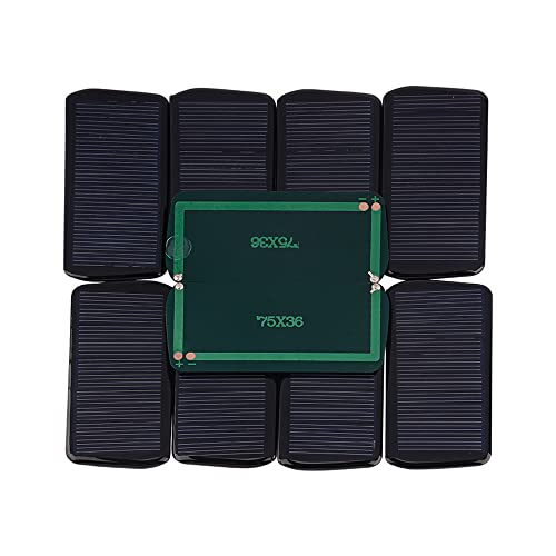 SUNYIMA 10Pcs (5V 60MA 2.95"x1.42") Mini Solar Panels for Solar Power Mini Solar Cells DIY Electric Toy Materials Photovoltaic Cells Solar DIY System Kits Without Copper Wire