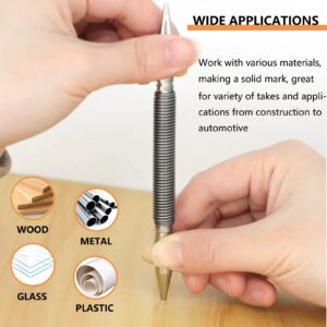 WHLLING 2-Piece Dual Head Nail Setter and Hinge Pin Punch Set, Hammerless 1/32″& 1/16″Spring Nail Set, 5000 PSI Striking Force Door Pin Removal Tool