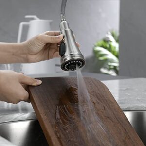 Touchless Kitchen Faucet with Pull Down Sprayer, Automatic Motion Sensor Hands-Free Kitchen Sink Faucet, Brushed Nickel