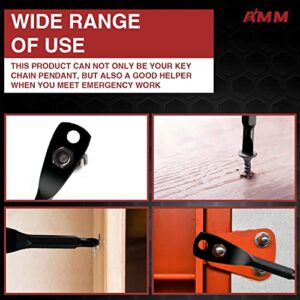 AMM 4 in 1 Portable Keychain Screwdriver（Black) Gifts for Men,Multiple functionality-Phillips, slotted screwdriver and two hex wrenches,Give key chain gifts to family or friends