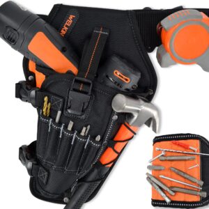 3-In1 Drill Holster Set w/Strong Magnetic Wristband & Solid 2 inch Belts for Men, Drill Holder, Tool Belt Drill Holder, 12v Power Tool Holster, Impact Holster, Impact Holder, Magnetic bit Holder