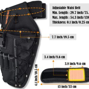 3-In1 Drill Holster Set w/Strong Magnetic Wristband & Solid 2 inch Belts for Men, Drill Holder, Tool Belt Drill Holder, 12v Power Tool Holster, Impact Holster, Impact Holder, Magnetic bit Holder