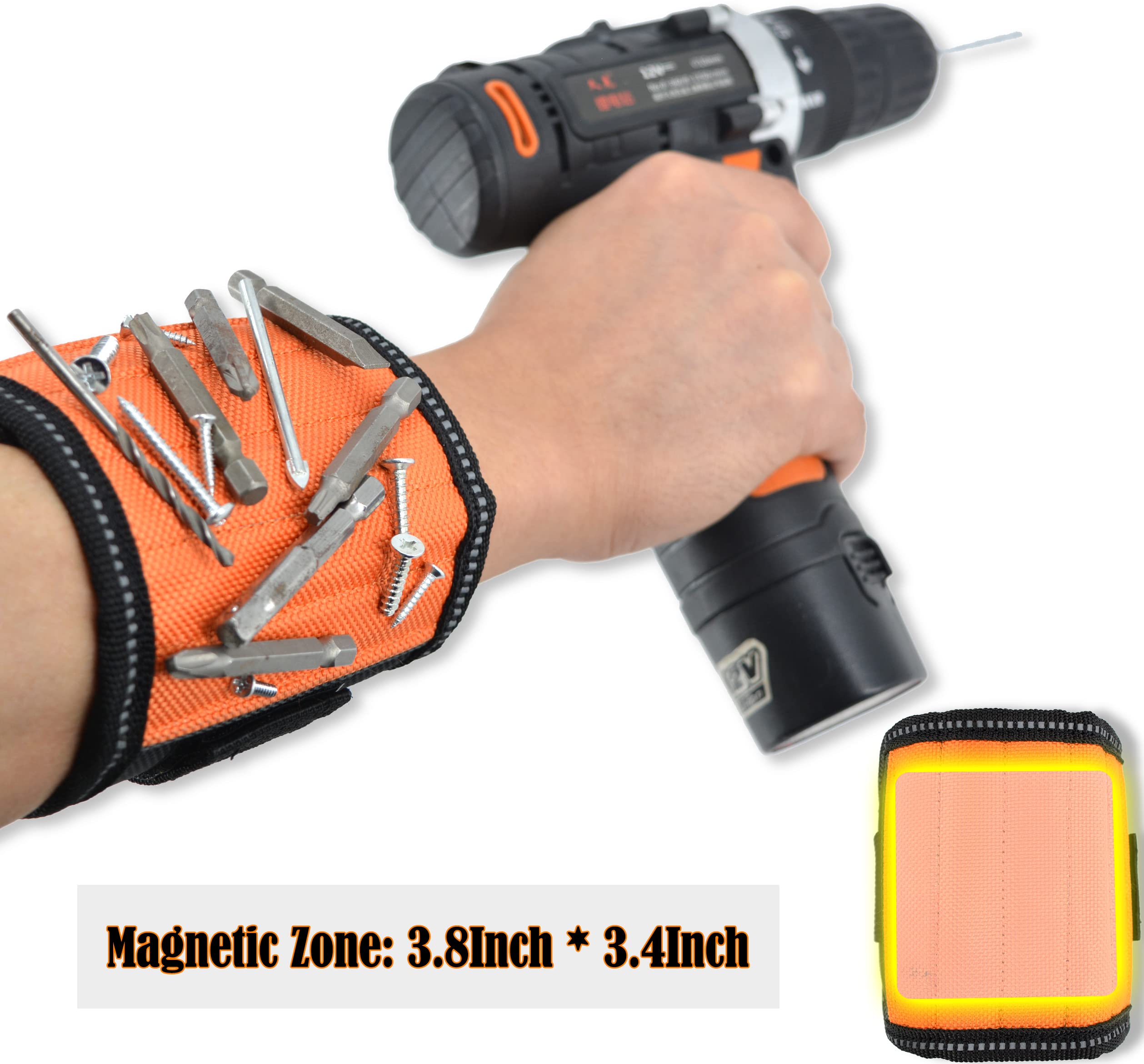 3-In1 Drill Holster Set w/Strong Magnetic Wristband & Solid 2 inch Belts for Men, Drill Holder, Tool Belt Drill Holder, 12v Power Tool Holster, Impact Holster, Impact Holder, Magnetic bit Holder