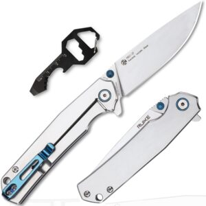 ruike tactical folding pocket knife for men,14c28n stainless steel blade,frame lock,edc small camping knives belt clip carry,lightweight survival flipper microtech elemental fishing gear tool