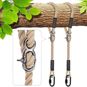 benelabel tree swing ropes, hammock tree swings hanging straps, adjustable extendable, for outdoor swings hammock playground set accessories, 3ft(40"), 2 pack, off-white