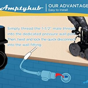 Amptyhub 9-100-9005 UWF Connector Assembly Replacement for Zodiac Polaris Black Max Pool Cleaner