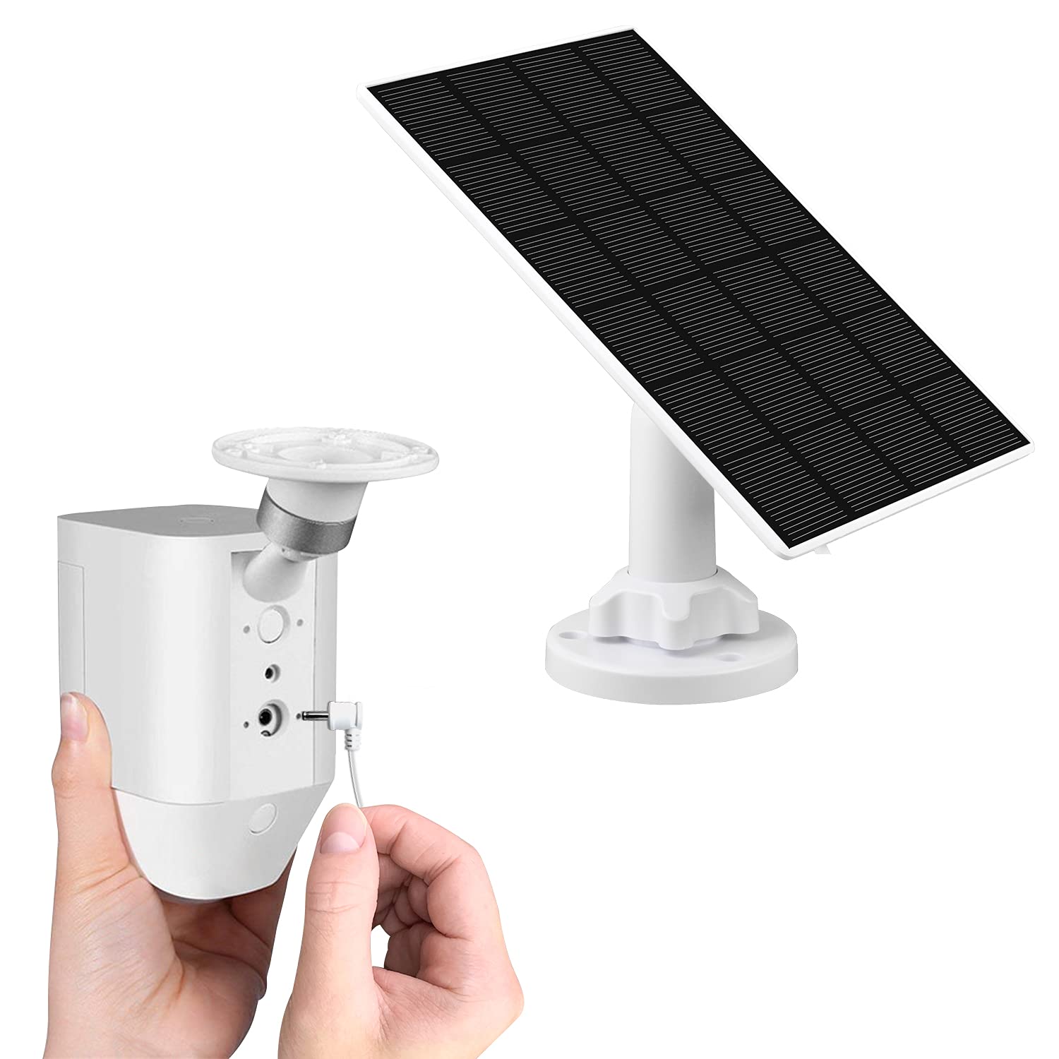 PowGrow Solar Panel for Ring Camera, Solar Panel Compatible with Ring Spotlight Cam Battery and Ring Stick Up Cam Battery, Solar Panel with 5V 3.5W Continuously Charging, 2-Pack(Camera Not Included)