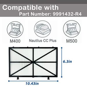 Macaberry M400 Ultra Fine Cartridge Filter Panels Compatible with Dolphin m400, m500 and Nautilus CC Plus, Part Number: 9991432-R4 (4Pack)