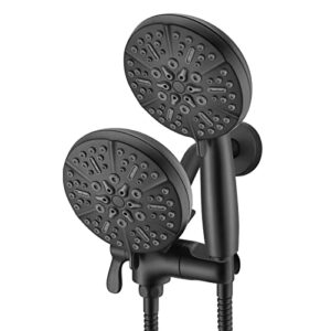 bonade black shower head, black handheld shower with shower head the perfect combination possession 7x7=49 combinations of functions to take you to enjoy a luxurious bath, matte black
