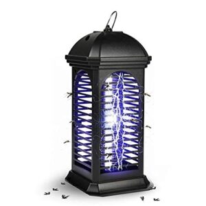 bug zapper outdoor electric, mosquito zapper outdoor, mosquito trap, fly zapper outdoor and indoor (black)