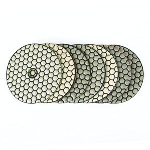 10Pcs 4 Inch Dry Diamond Polishing Pads Grit 1500 for Granite Marble Stone Concrete Travertine Marble Glass Granite Stone Polishing (Grit 1500)