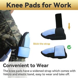 JMCUHYD Work Knee Pads For Men Construction - Soft Foam Leather Knee pad -Waterproof, Comfortable Extra Wide Strap -Anti Slip Knee Supporter Garden, Floor, Roof, Repair Work Kneepads for Adult