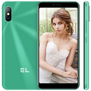 kxd el 6c android phone 5.5”full screen mobile phone 8mp camera dual sim card with 64gb expandable microsd smartphone 16gb rom 4g unlocked cell phone us version green