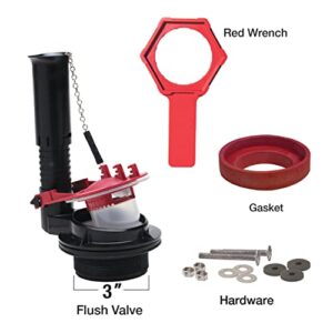 Fluidmaster K-540A-015 Universal 3-Inch Toilet Flush Valve Repair Kit with Toilet Tool Multicolor