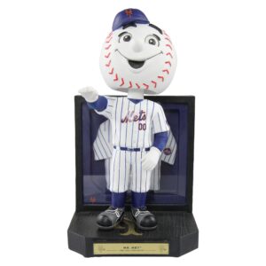 mr. met new york mets framed showcase bobblehead mlb