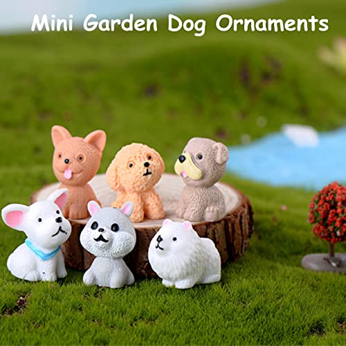 LONCESS Fairy Garden Accessories, 12 Pcs Dog Miniature Figurines, Realistic Animals Dog for Fairy Garden, Miniature Terrarium Crafts,Ornament for Home Office, Cake Toppers