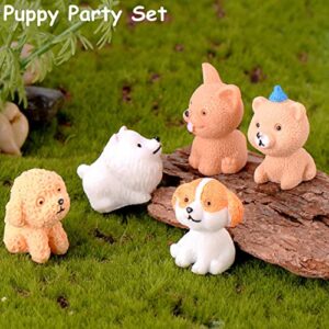 LONCESS Fairy Garden Accessories, 12 Pcs Dog Miniature Figurines, Realistic Animals Dog for Fairy Garden, Miniature Terrarium Crafts,Ornament for Home Office, Cake Toppers