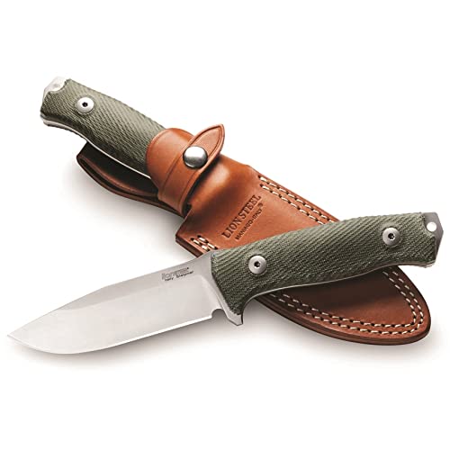 LionSTEEL M5 Fixed Blade Outdoor and Camp Knife – Sleipner Steel Blade, Wood, G10 or Micarta Handles, Torx T8 Screws, Sheath Included