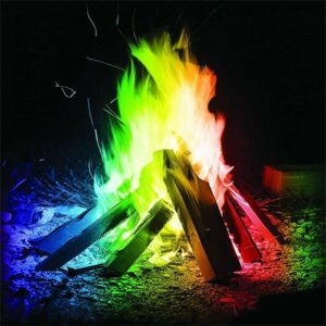 mllkcao flames color changing packets fire pit, creates colorful flames for wood burning fires