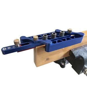 update self centering dowelling jig wood dowel hole drilling guide 1/4" 5/16" 3/8" woodworking positioner locator
