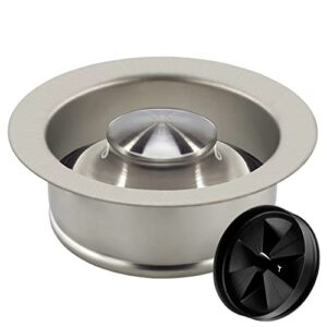 garbage disposal kitchen sink flange stopper collar sink baffle kit universal fit for standard 3-1/2 inch sink drain hole,stainless steel