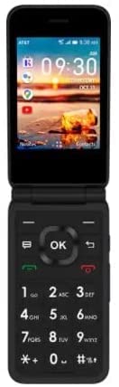 H2O Wireless H2O WIRELESS PREPAID CINGULAR SMARTFLIP 4 U102AA 4G LTE 2.8 Display 4GB SIM Included Black