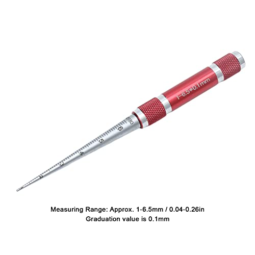 Aperture Gauge Tapered Hole Ruler Stainless Steel Inner Hole Diameter Measuring Tool 1‑6.5mm