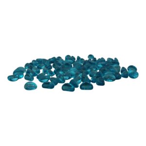 Courtyard Casual Glass Beads for Firepit in Aqua Blue