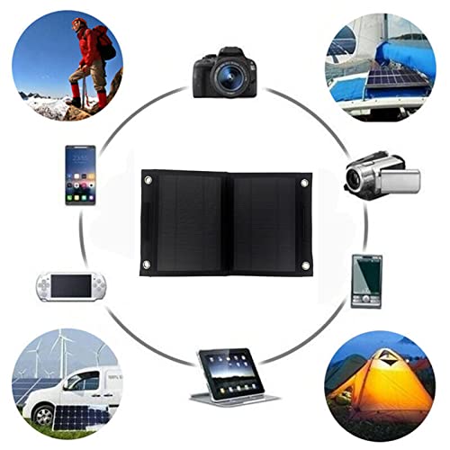 01 02 015 8W Waterproof Solar Panel Kit, 8W Folding Solar Panel Kit Resistance 12V Wear Resistance Portable Sun Protection for Hiking for Outdoor for Camping