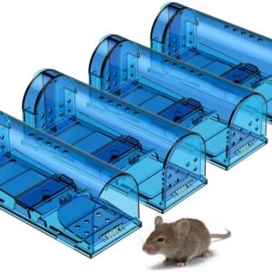 Mouse Traps, Humane Mouse Trap, Easy to Set, Mouse Catcher Quick Effective Reusable and Safe for Families (4)