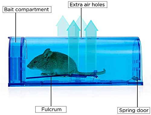 Mouse Traps, Humane Mouse Trap, Easy to Set, Mouse Catcher Quick Effective Reusable and Safe for Families (4)