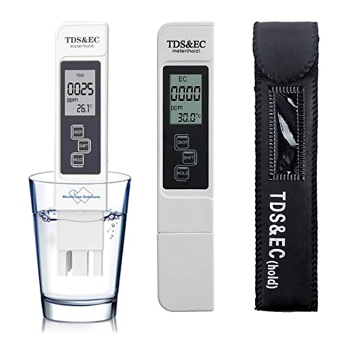 3 in 1 TDS EC Temperature Meter Pen, Digital Water Tester Kit PPM EC Meter for Drinking Water Hydroponics Aquarium RO System and Pool