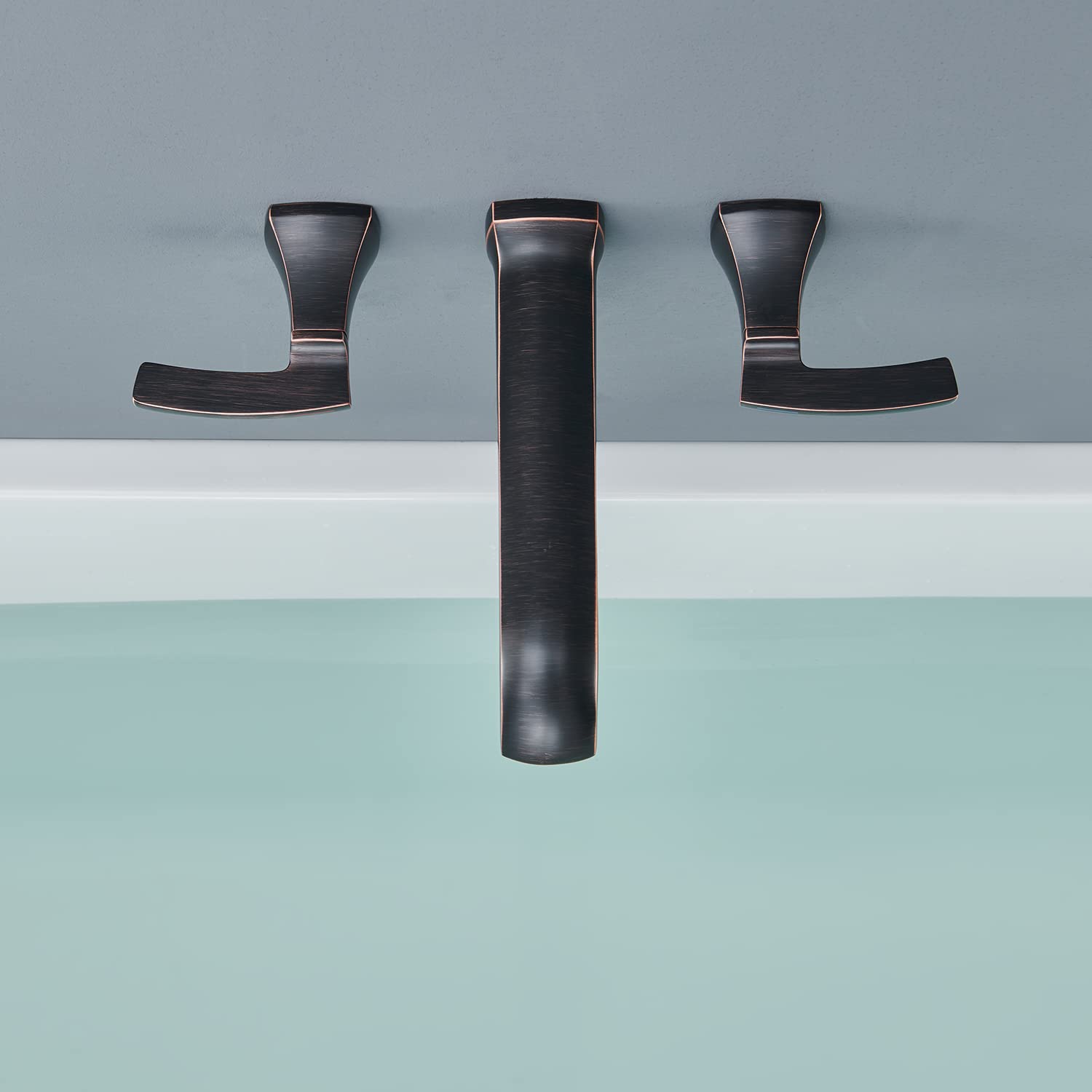 Qinkell Wall Mount Bathtub Faucet Roman Tub Filler High Flow Long Spout