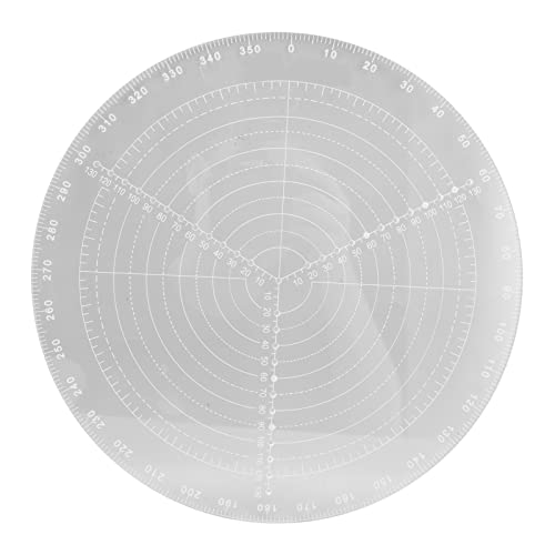 Round Center Finder with Clear Scales Acrylic DlY Woodworking Compass Circle Gauge(Large (30cm in diameter))