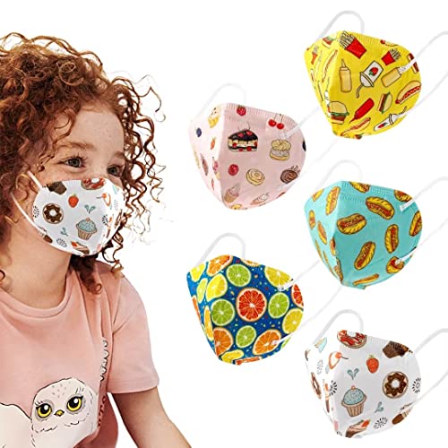 Kids KN95 Face Masks 50PC, 5-Ply Disposable Face Masks for Kids, KN95 Masks with Designed Tie-dye for Children, Boys and Girls