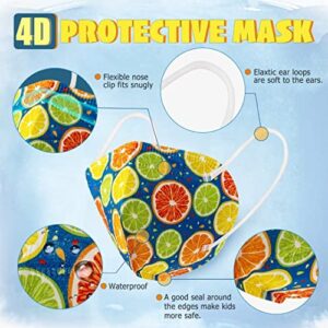 Kids KN95 Face Masks 50PC, 5-Ply Disposable Face Masks for Kids, KN95 Masks with Designed Tie-dye for Children, Boys and Girls