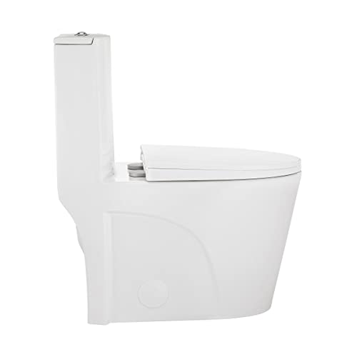Swiss Madison Well Made Forever SM-1T274, St. Tropez One Piece Elongated Toilet Dual Vortex Flush 1.1/1.6 gpf with 10" Rough In