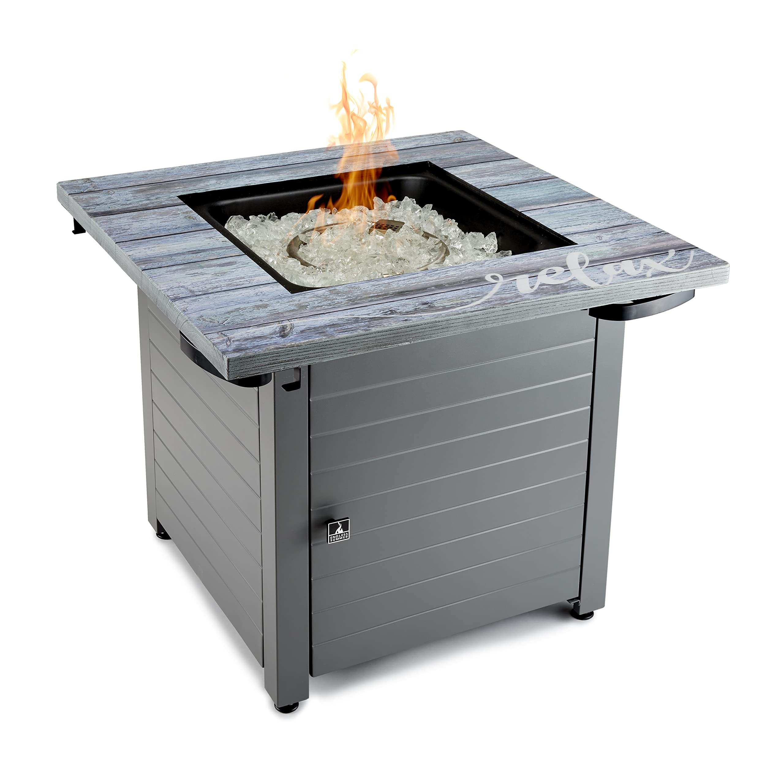 Relax Gray 30” Square Gas Fire Table