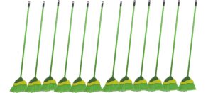 imusa usa (12 pack) green angle broom with green accents & metal handle