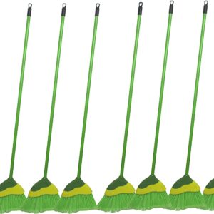 IMUSA USA (12 Pack) Green Angle Broom with Green Accents & Metal Handle