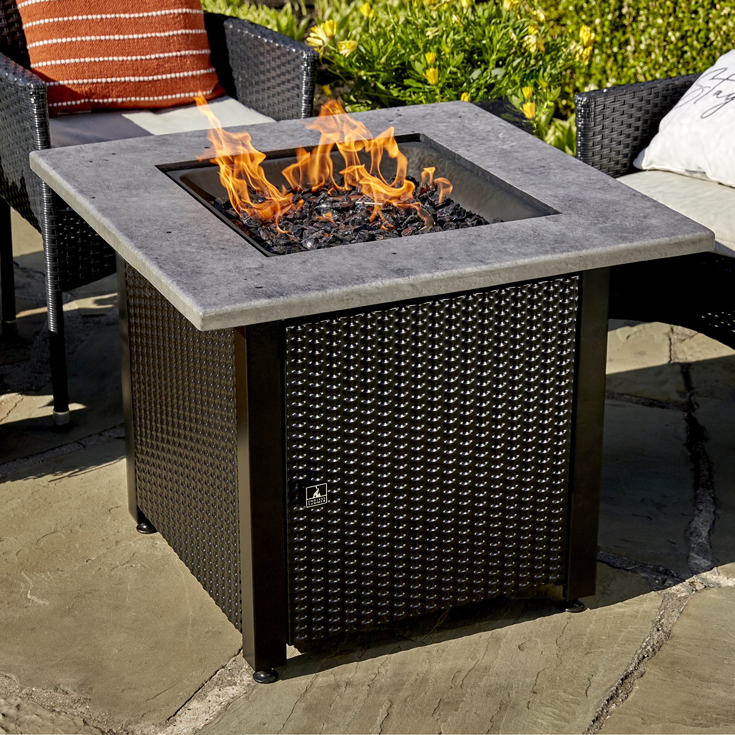 Mitchell Gray 30” Square Gas Fire Table